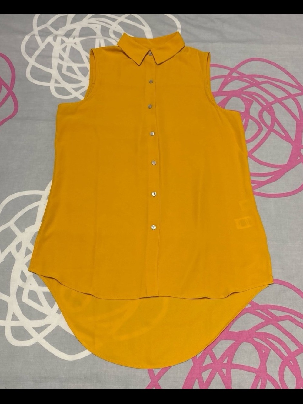 Rachel Zoe Mustard Yellow Sleeveless Blouse